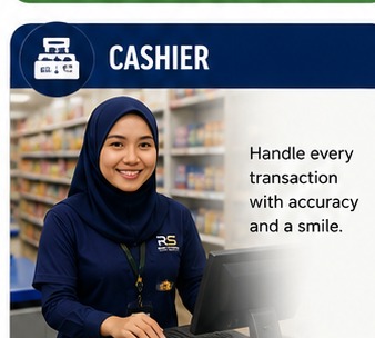 Cashier recruitment poster
