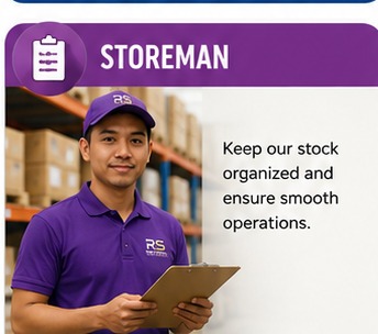 Storeman recruitment poster